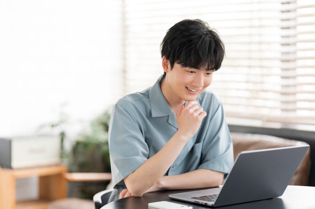 PC作業の様子