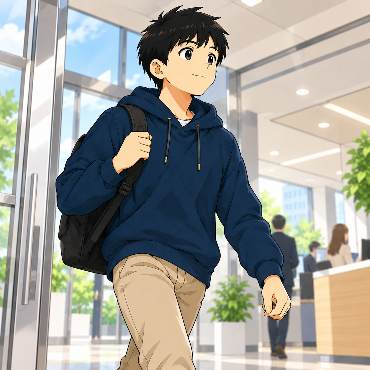 自信を持って次の一歩を踏み出す様子